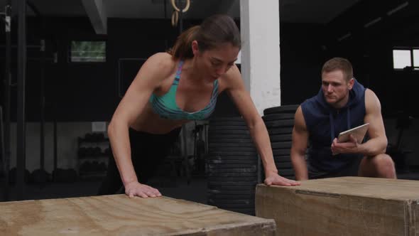 Cross training at a gym