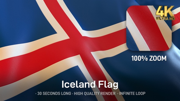 Iceland Flag - 4K