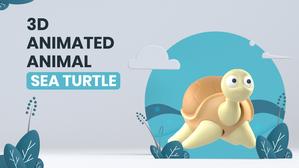3D Animated Animal - Sea Turtle