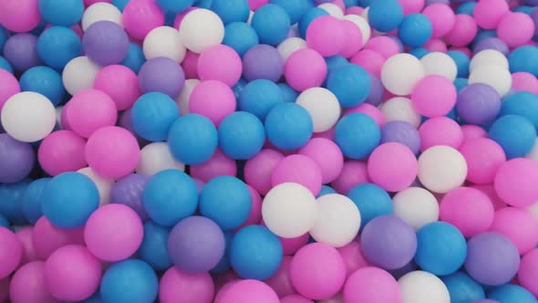 Lots of Multicolored Balls in the Pool in the Children's Entertainment Center