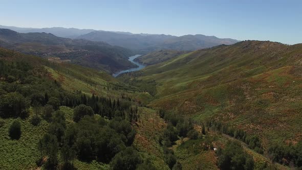 Nature Mountain River Background in Portugal