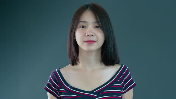 Portrait of a Young Asian Teenager Woman