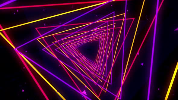 4K Sci-Fi Neon Tunnel VJ Motion Background || Neon Light Tunnel Free VJ Loops || 4K VJ Loops