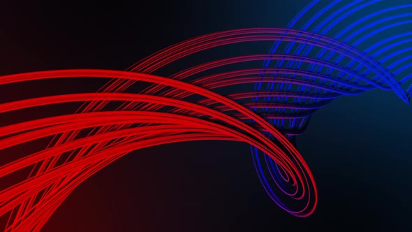 Blue Red Gradient Geometric 3d Line Animated Background