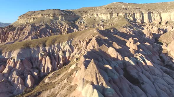 Hoodoos, Fairy Chimneys and Sedimentary Volcanic Rock Formations in Cappadocia Urgup Nevsehir Turkey