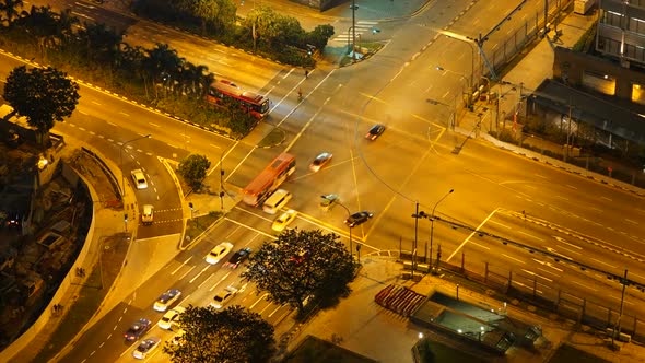 Time lapse of Building in Singapore city