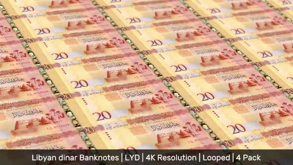 Libya Banknotes Money / Libyan dinar / Currency LD / LYD / 4 Pack - 4K