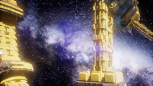 Space Ship and Milky Way alt