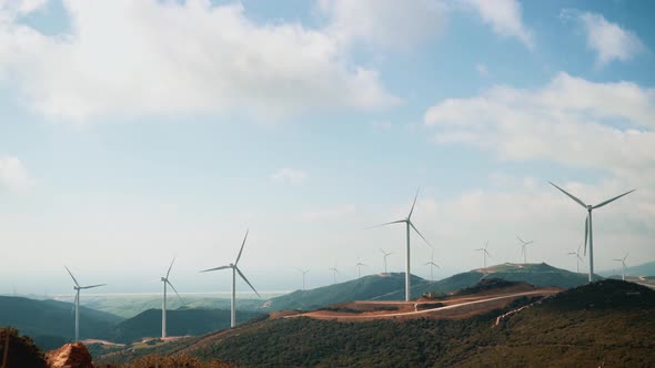 Wind Power Stations on Mountains and Hills