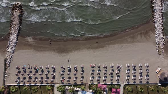 Closeup of Wave on Sandy Beach with Copy Space for your Text Top View Background