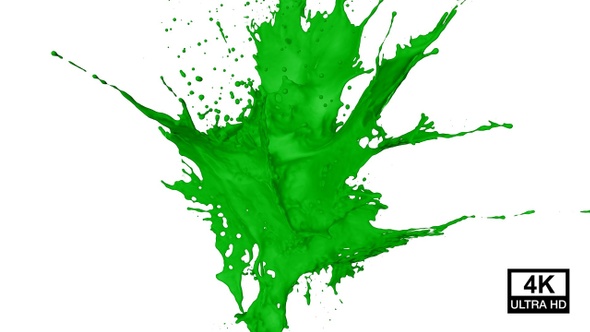 Green Paint Explosion 4K
