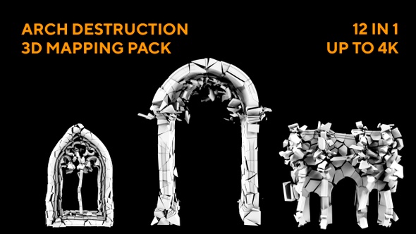 Arch Destruction & Displacement 3D Mapping Pack