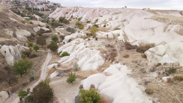 Cappadocia Landscape Aerial View. Turkey. Goreme National Park