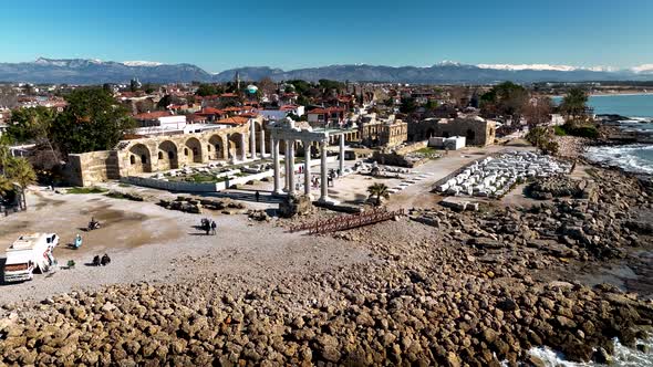 Temple of Apollo aerial view 4 K