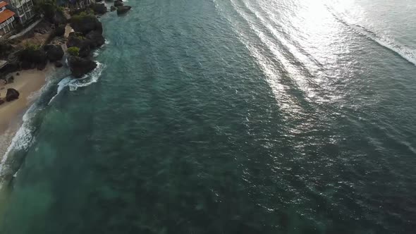 Beautiful Bingin beach and cliff drone footage in Bali. This footage was shot during Sunset time.