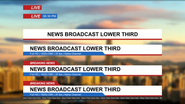 News Broadcast Lowerthird Pack 4