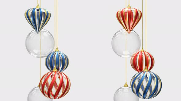 3D Christmas Tree Balls In 4K