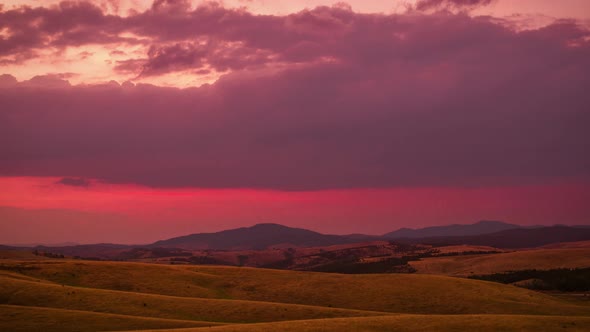 Landscape Sunset And Mountain