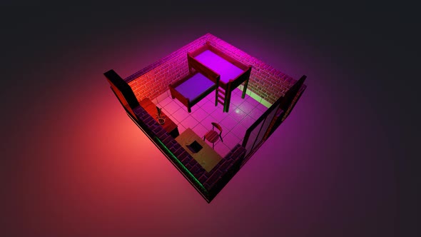 Isometric position of the bedroom