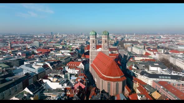 Beautiful Munich Panoramic Architecture in Bavaria Germany