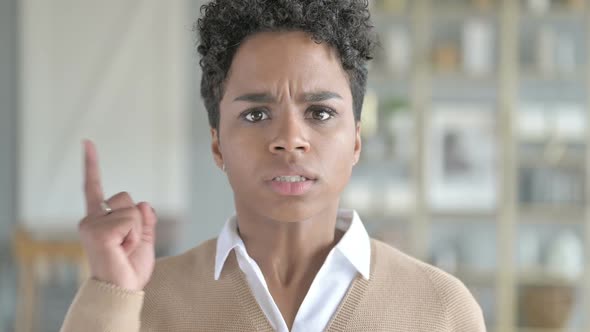 Portrait of Beautiful African Girl Getting Angry