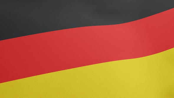 National Flag of Germany Waving Original Size and Colors 3D Render Flagge Deutschlands with National