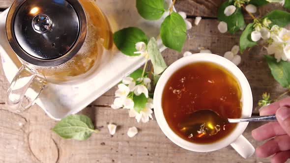 Herbal jasmin flower tea