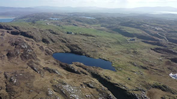 Aerial View of Lough Free at Dunmore Head By Portnoo in County Donegal Ireland