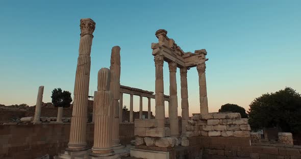 Pergamon antic city drone shoot