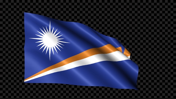 Marshall Islands Flag Blowing In The Wind