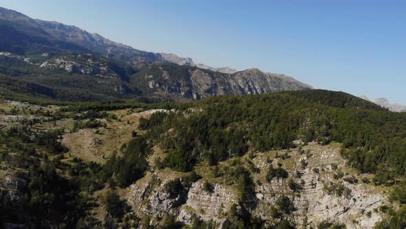 Aerial Shot of the Grlo Sokolovo Gorge Korita Montenegro