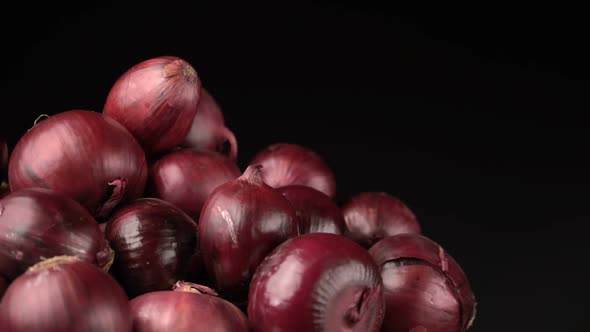 Rotating Red Onions Background