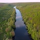 View of the river from above. Flight over water and forest trees from a height - VideoHive Item for Sale