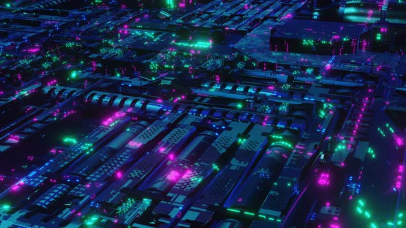 Neon City for Resolume seamless Animation