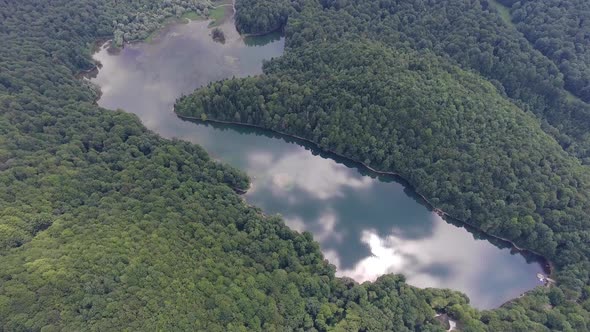 Aerial View on Lake Biograd, Montenegro