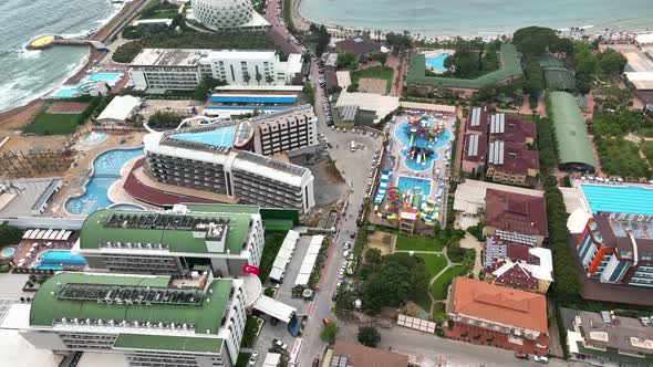 Summer Hotels on the beach aerıal vıew 4 K