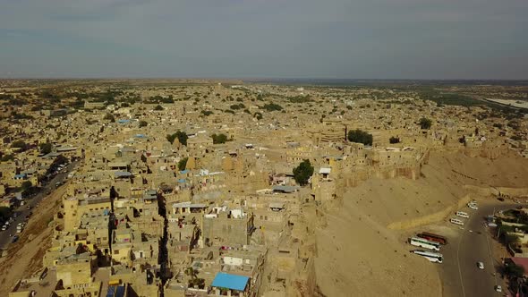 Aerial View of Jaisalmer, India. Jaisalmer Is a Former Medieval Trading Center and a Princely State