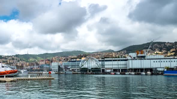 Timelapse of Genoa Genova Port, Italy