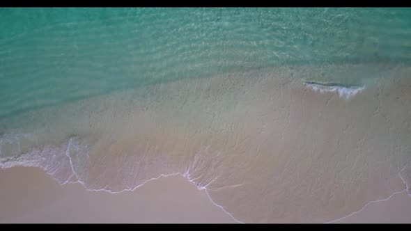 Aerial view sky of tropical resort beach time by blue lagoon and bright sandy background of adventur