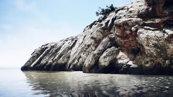 Baltic Sea Coast on the Rocky Island