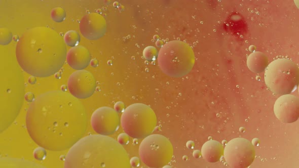 Fantastic Structure of Colorful Bubbles. Chaotic Motion. Abstract Background