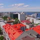 Beautiful Cityscape on Wide River Aerial View at Summer Day Architecture and Nature - VideoHive Item for Sale