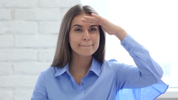 Woman at Work Searching  New Chance