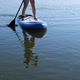 Woman  On Sup Surf Swimming. Watersport Floating Surfboard Sport Recreation - VideoHive Item for Sale