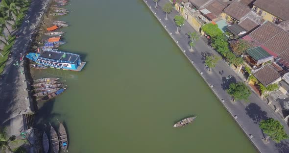 Aerial view of Hoi An old town or Hoian ancient town