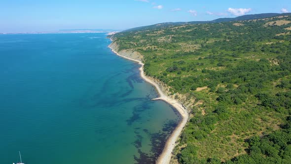 Aerial view to a beautiful sea coast