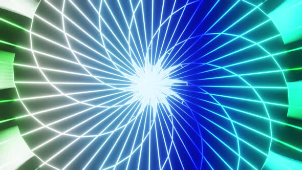 Blue Lines Kaleidoscope Vj Loop Background 4K