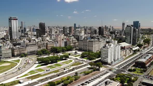 Aerial view of Plazoleta del Tango in Buenos Aires