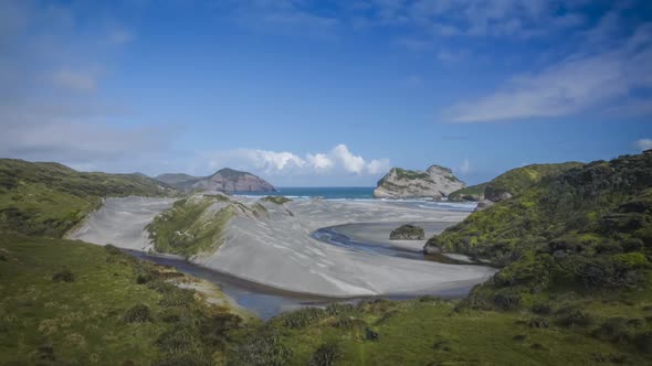 Spectacular beach in New Zealand