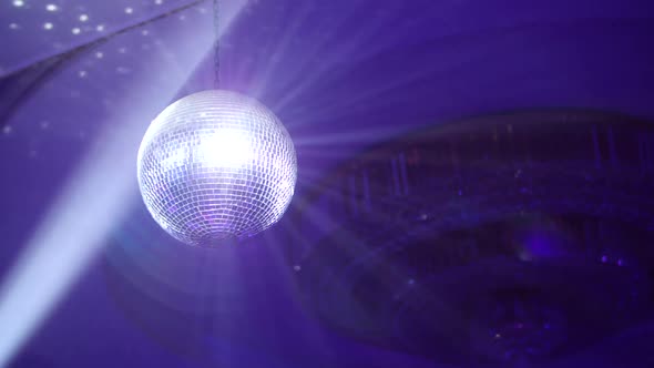 disco ball on the ceiling